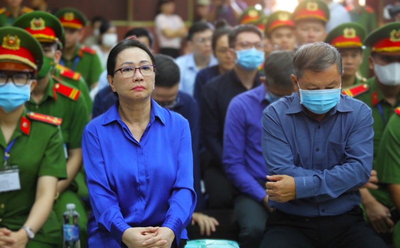 Truong My Lan inside the first phase of the appeal trial.
