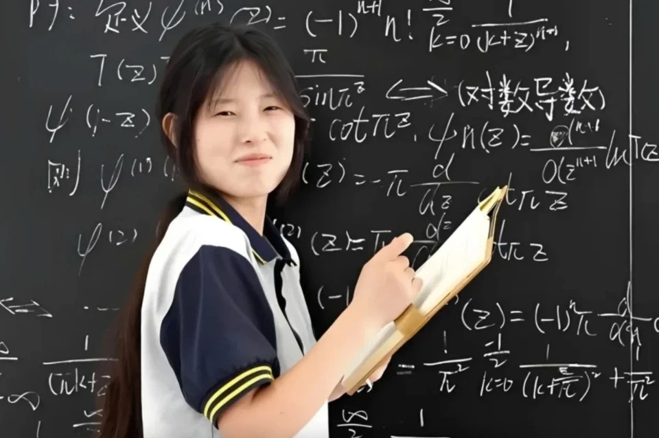 Jiang Ping - a vocational school student in a rural area in China was exposed for cheating on exams. Photo: Weibo.