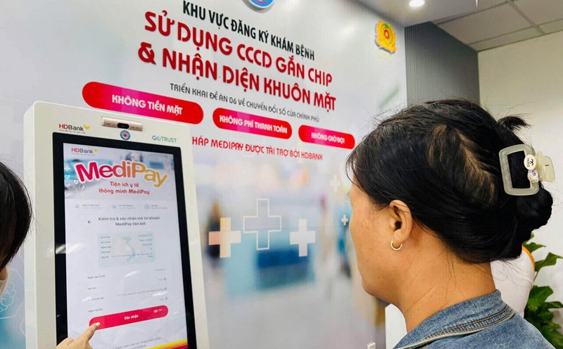 Smart medical kiosk at Da Nang Hospital. Photo: Mai Huong