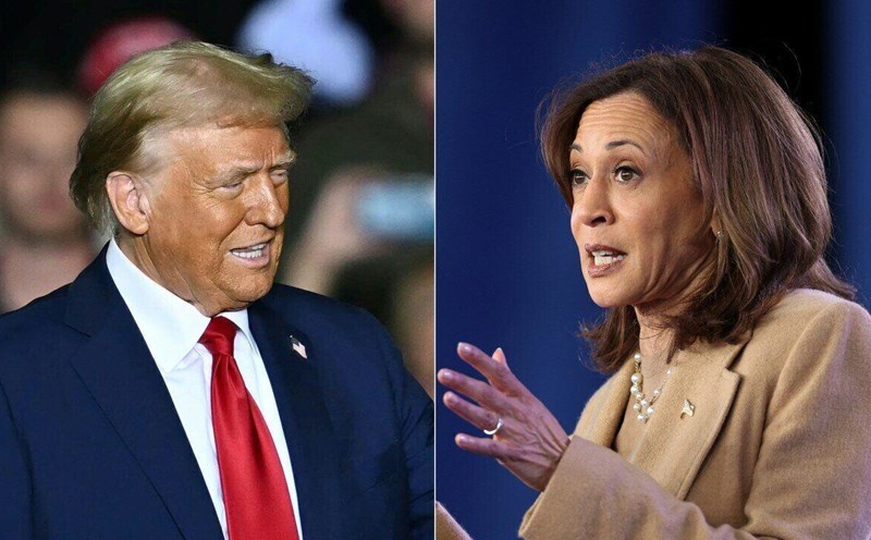 Donald Trump is improving his position against Kamala Harris in the battleground state of Pennsylvania. Photo: AFP