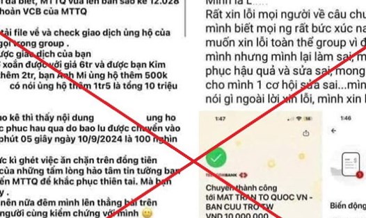 Nhiều người chỉnh sửa số tiền ủng hộ để đánh bóng tên tuổi, phông bạt trên mạng xã hội. Ảnh: Vũ Linh