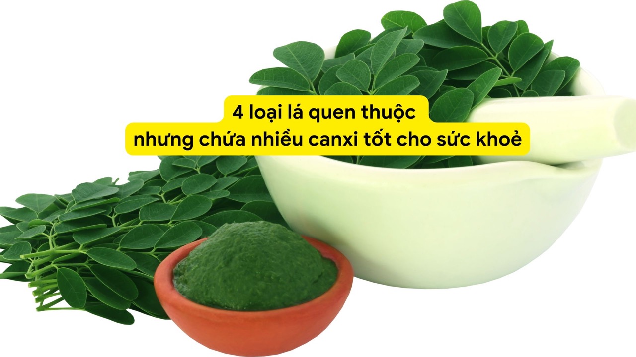 Moringa leaves contain a lot of calcium, good for health. Photo collage: HUONG SON