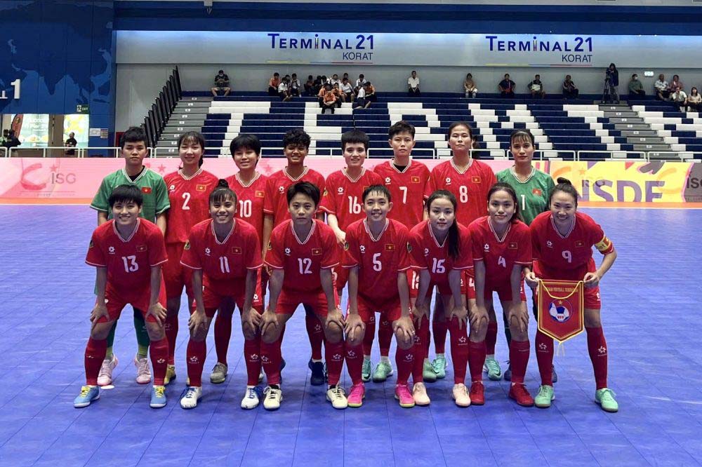 Determining the schedule of the Vietnam women's futsal team in the qualifying round of the 2025 Asian women's futsal tournament. Photo: VFF