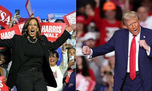 Ông Donald Trump và bà Kamala Harris được tăng cường các biện pháp bảo vệ trong dịp bầu cử Mỹ 2024. Ảnh: AFP