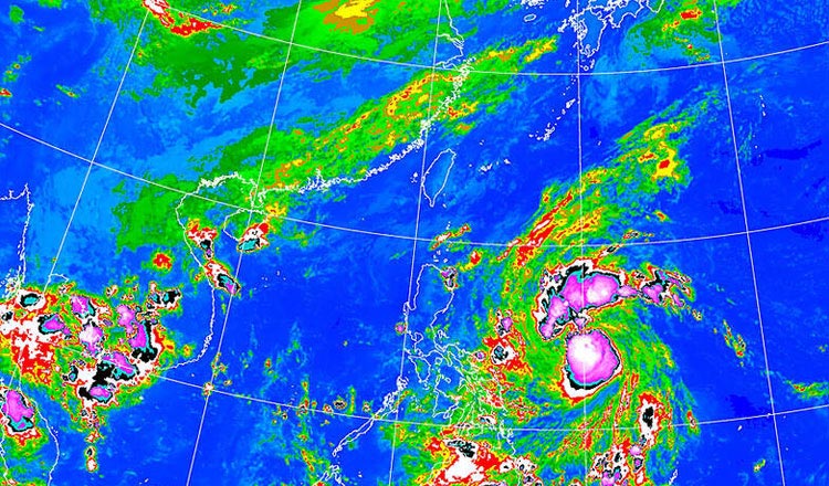 Satellite image of Typhoon Yinxing on November 5. Photo: Khmer Times