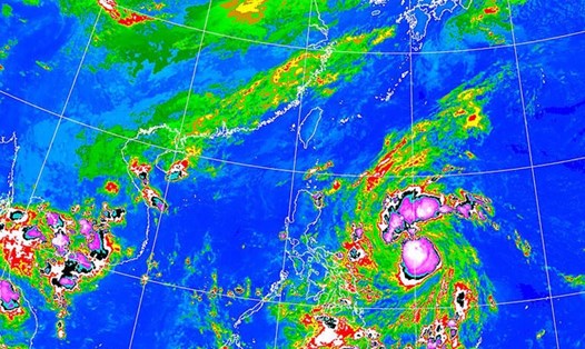 Ảnh vệ tinh chụp bão Yinxing ngày 5.11. Ảnh: Khmer Times
