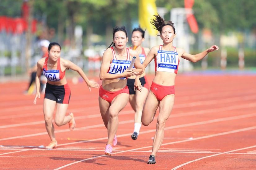 Athletes at the 2023 National Athletics Championship. Photo: Hoang Tung