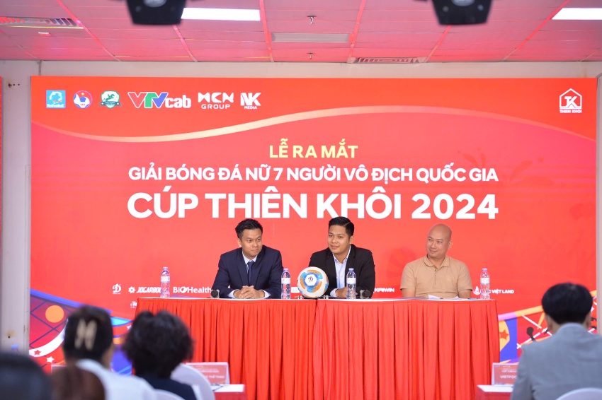 Press conference to announce the 2024 National Women's 7-a-side Football Championship. Photo: Organizing Committee