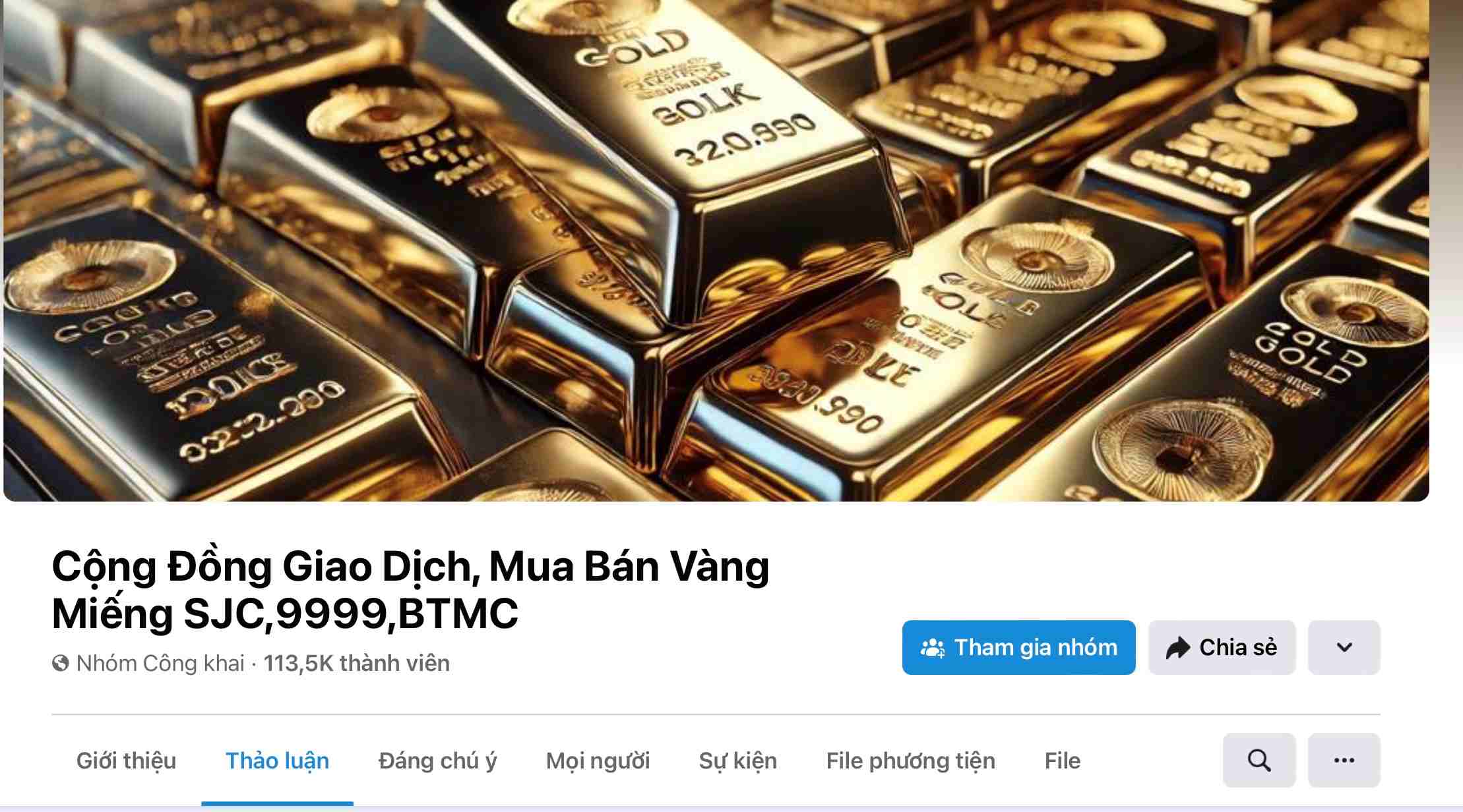 It is not difficult to find groups for buying, selling, and transferring gold on Facebook. Photo: Huong Nha