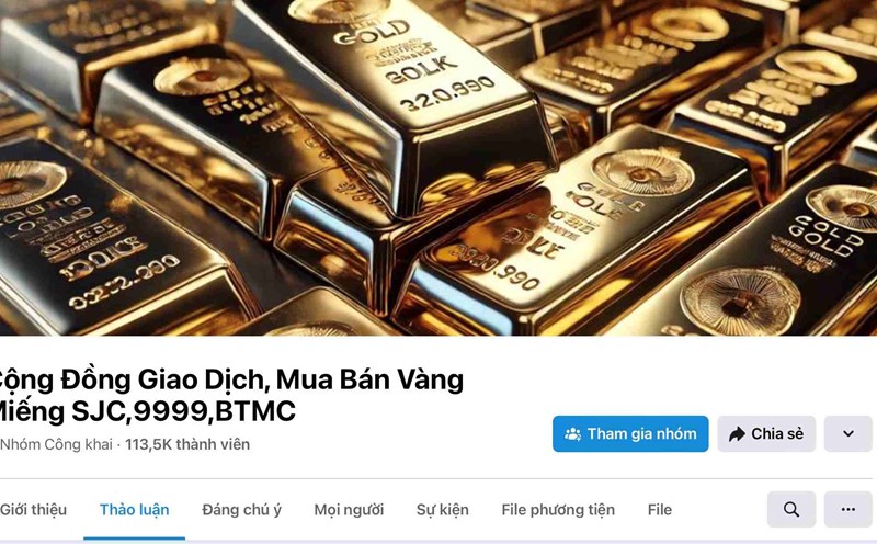 It is not difficult to find groups for buying, selling, and transferring gold on Facebook. Photo: Huong Nha