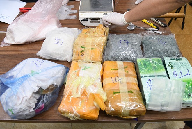 Evidence of a transnational drug trafficking case. Illustration photo: C04