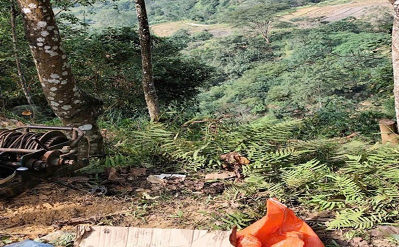 The scene of the electrocution that killed a man. Photo: Nguyen Hien