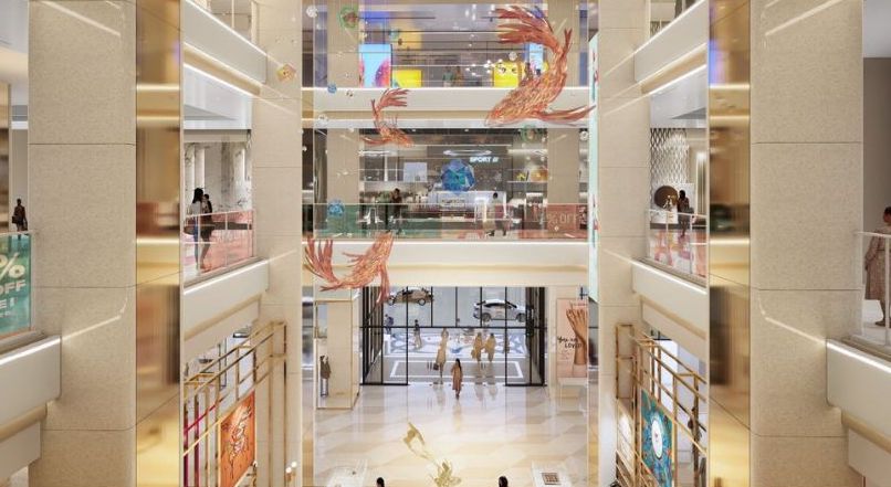 Khong gian ben trong cua Trung tam thuong mai cao cap Diamond Plaza.
