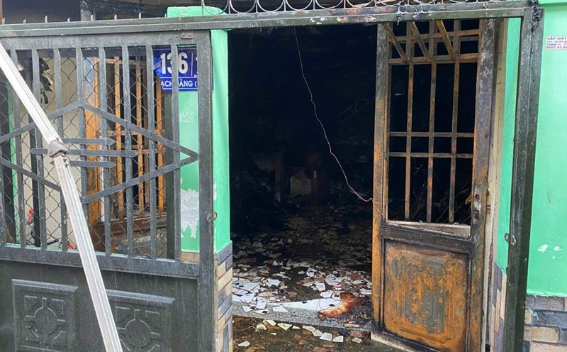 Scene of the house fire. Photo: Khanh Ly