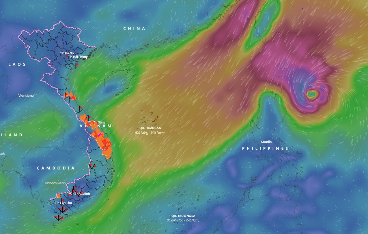 Forecast of the time when very strong storm Yinxing enters the East Sea