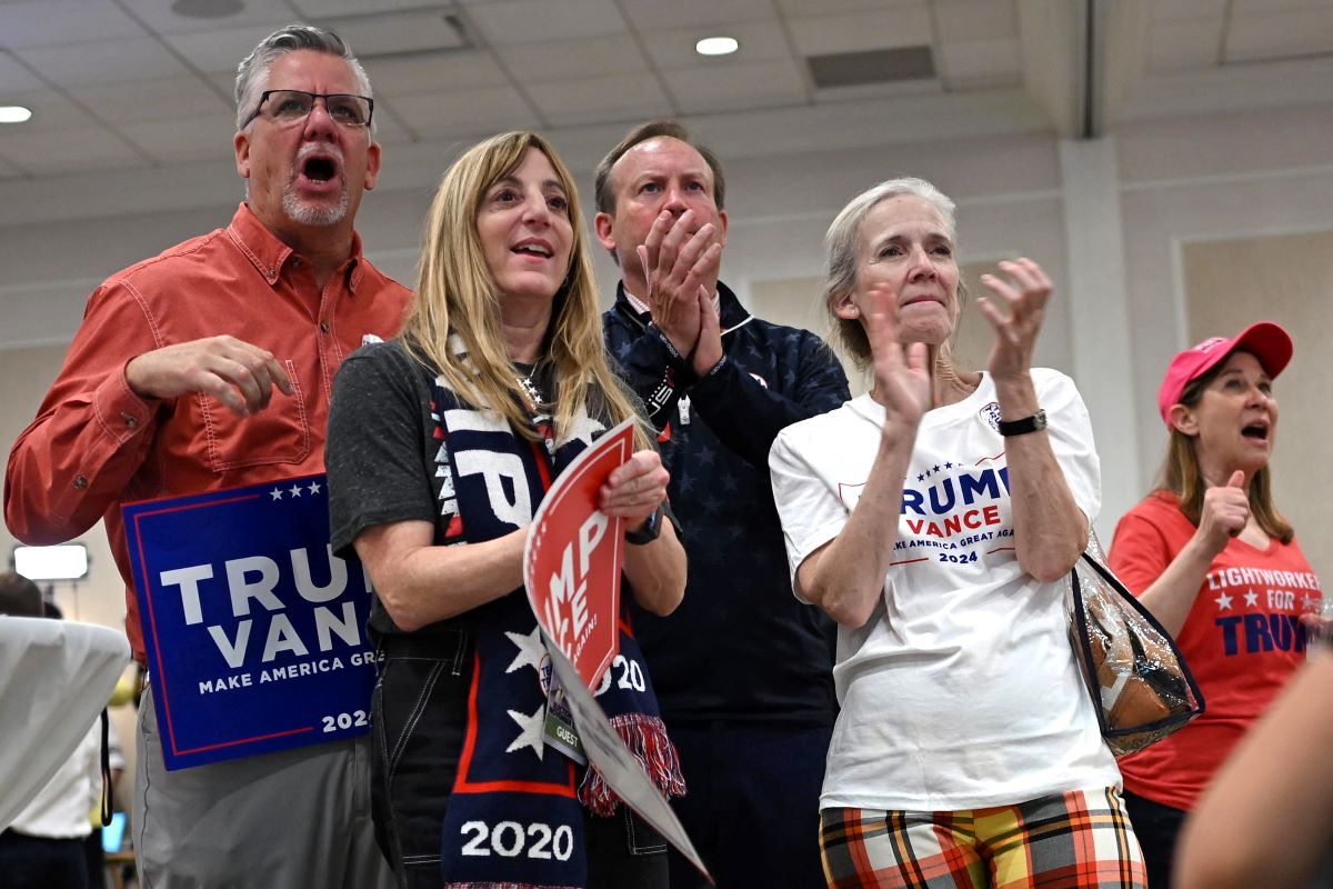 Voters support Donald Trump and the Republican Party in Pewaukee, Wisconsin, November 5, 2024. Photo: AFP
