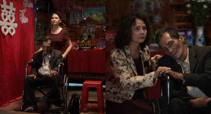 Thuong Tin stars in a new movie. Photo: Film crew.