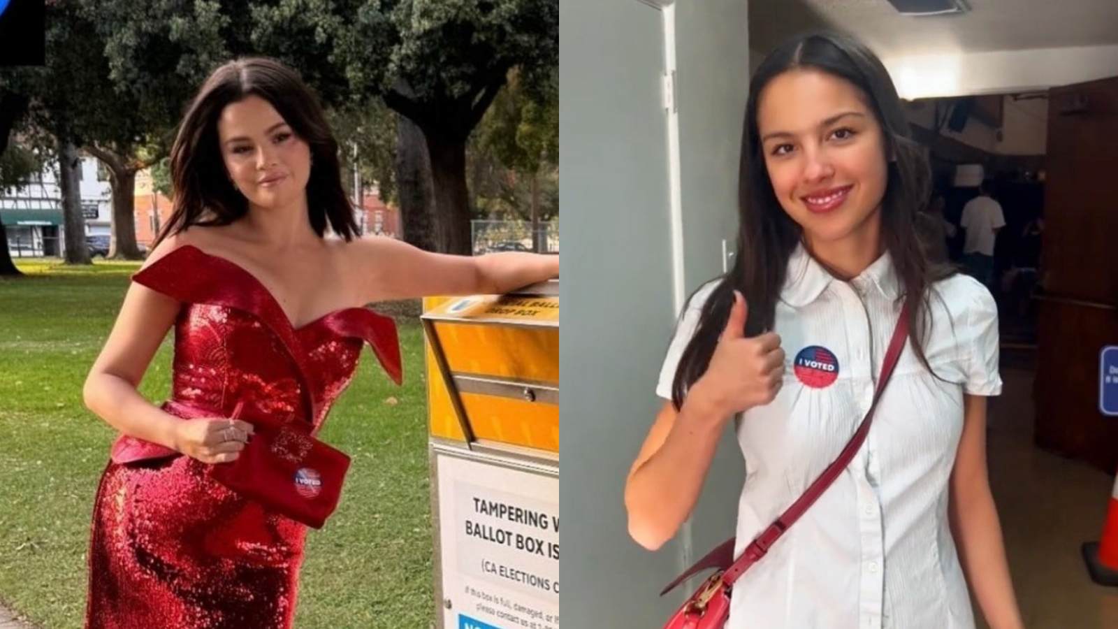 Selena Gomez and Olivia Rodrigo vote in the US presidential election. Photo: Instagram