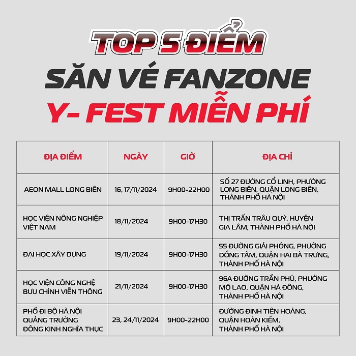 Lo trinh san ve Fanzone bat dau tu 16/11. Anh: Viettel