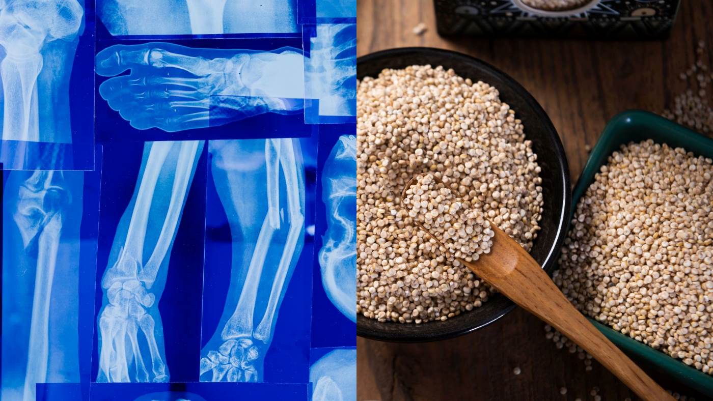 Quinoa provides protein that is good for bone health. Graphics: Thanh Thanh