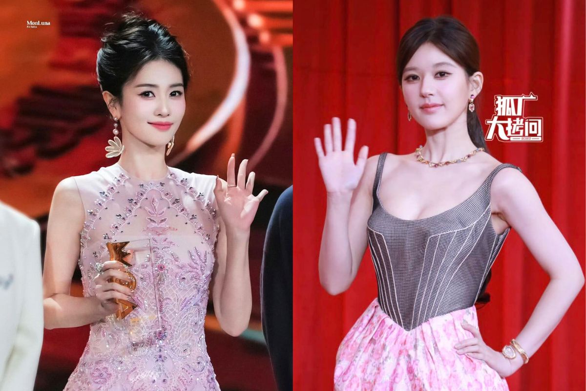 Bai Lu and Zhao Lusi's appearance at the 2024 Weibo Vision Night. Photo: Weibo