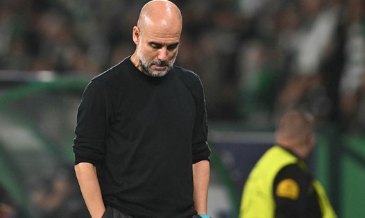 Pep Guardiola nhận trận thua thứ 3 liên tiếp. Ảnh: AFP