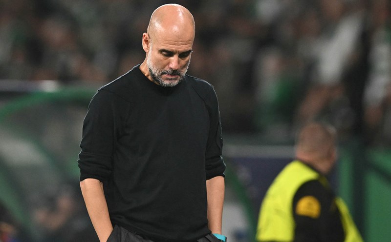 Pep Guardiola suffered his third consecutive defeat. Photo: AFP
