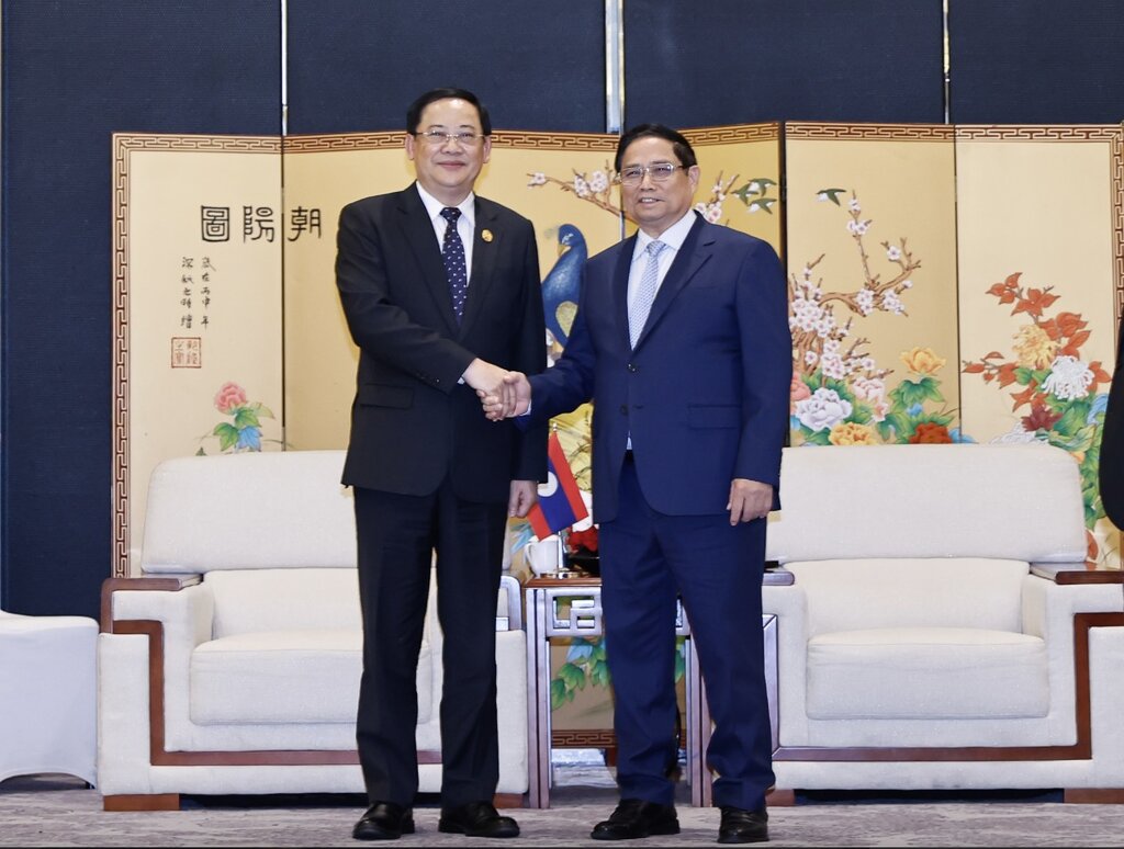 Prime Minister Pham Minh Chinh and Lao Prime Minister Sonexay Siphandone. Photo: VGP