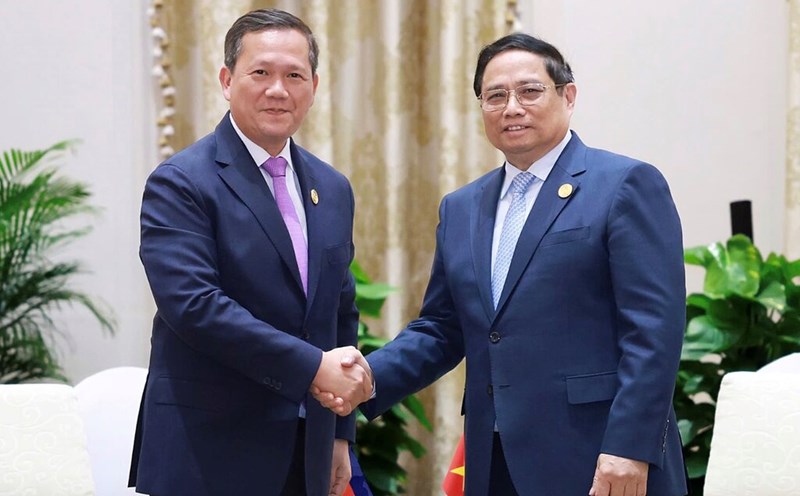 Prime Minister Pham Minh Chinh and Cambodian Prime Minister Hun Manet. Photo: VGP