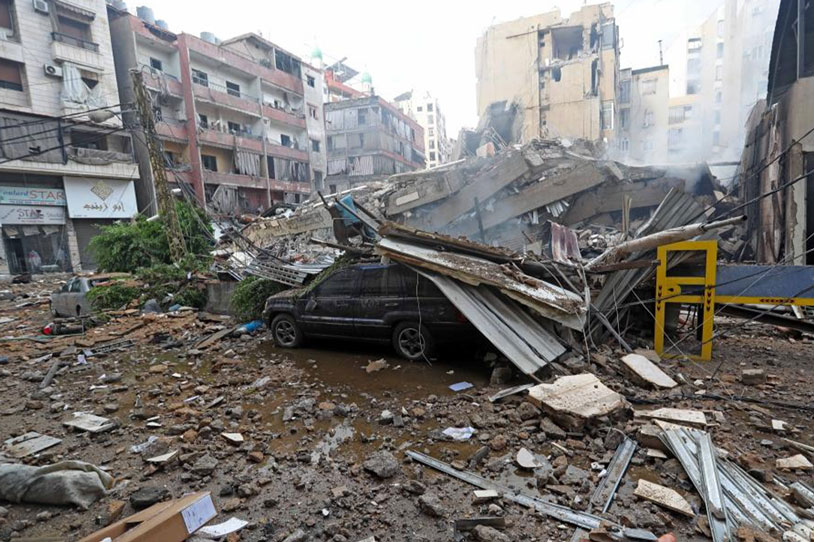 Infrastructure damage caused by Israeli airstrikes on the outskirts of the capital Beirut (Lebanon). Photo: Xinhua