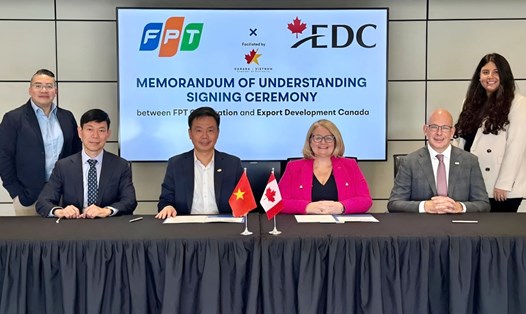 EDC và FPT công bố quan hệ đối tác, mở ra chương mới trong hợp tác chiến lược giữa Canada và Việt Nam. Ảnh: FPT