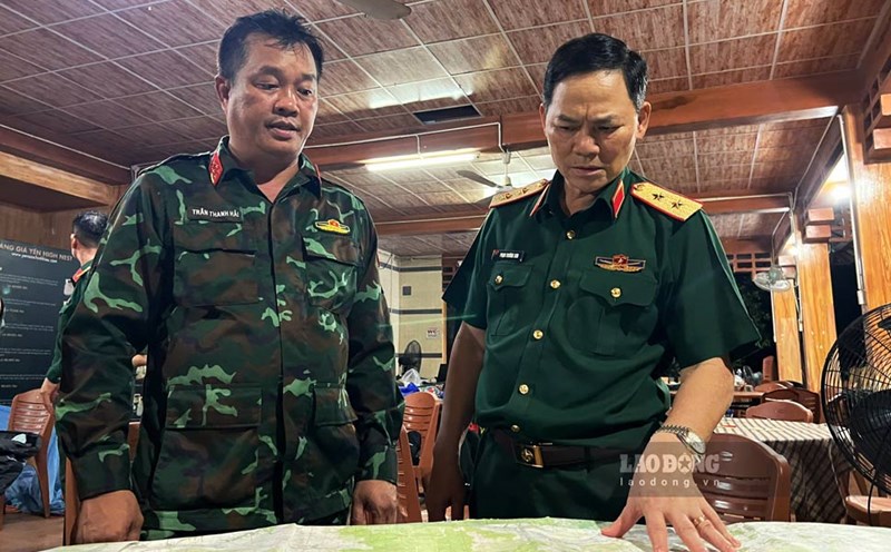 Authorities have determined the location of the Yak-130 aircraft where the last signal was lost in Dak Lak province. Photo: Hoai Luan