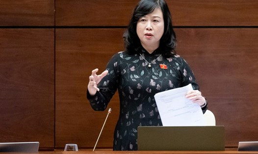 Bộ trưởng Bộ Y tế Đào Hồng Lan thông tin về việc quản lý thực phẩm chức năng. Ảnh: Phạm Thắng