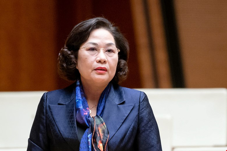 State Bank Governor Nguyen Thi Hong has just reported on the management and operation of the gold market. Photo: Pham Thang