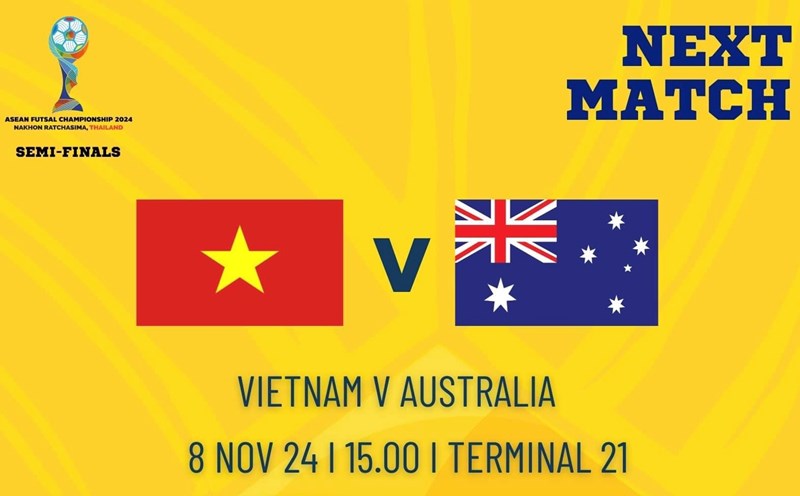 Vietnam futsal team meets Australia in the semi-finals of the 2024 Southeast Asian Championship. Photo: Changsuek
