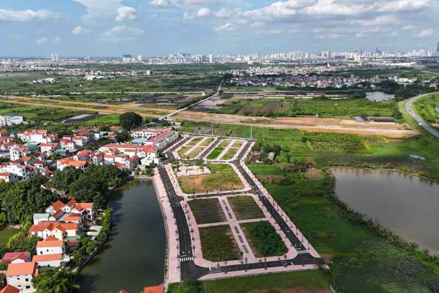 Auctioned land lots in Long Khuc copper area, Tien Yen commune, Hoai Duc district (Hanoi). Photo: Nhu Ha