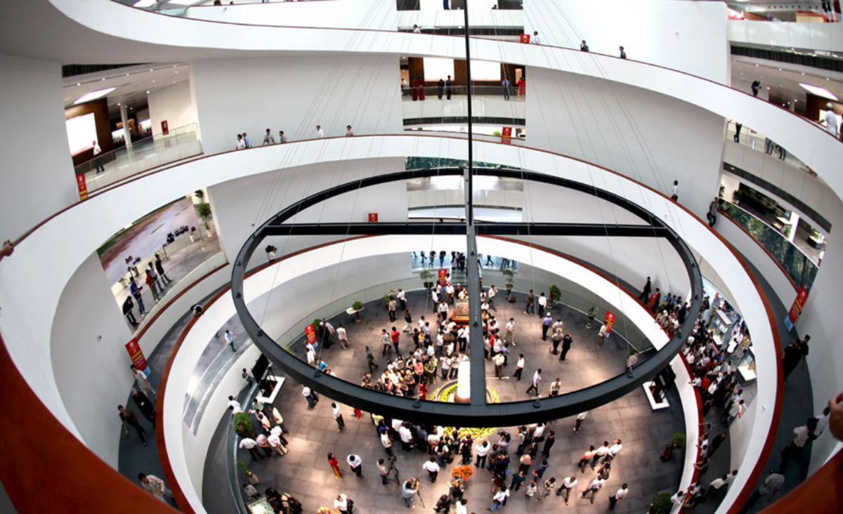 An architectural corner inside the Hanoi Museum. Photo: Hanoi Museum