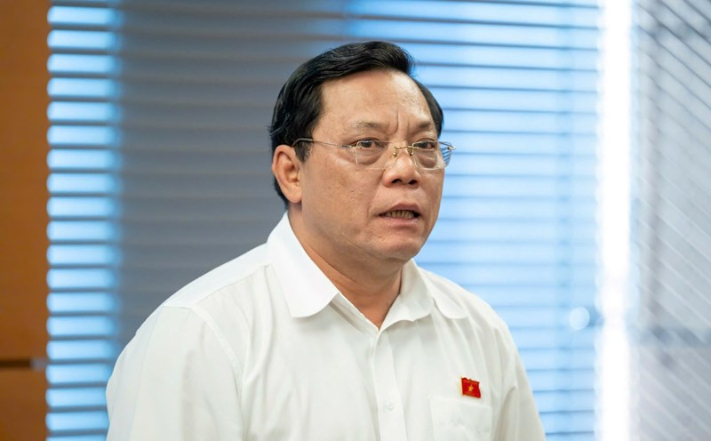 Lieutenant General Nguyen Hai Trung - Director of Hanoi City Police Department talks about the national target program on drug prevention and control. Photo: Pham Dong