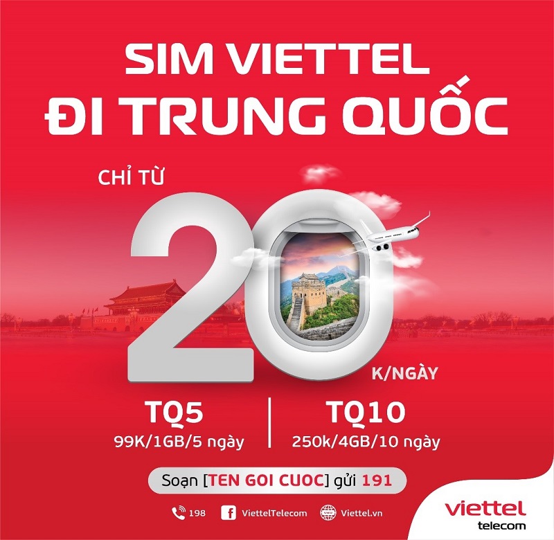 Goi cuoc data roaming chi tu 20.000d/ngay danh rieng cho khach hang di Trung Quoc. Anh: Viettel