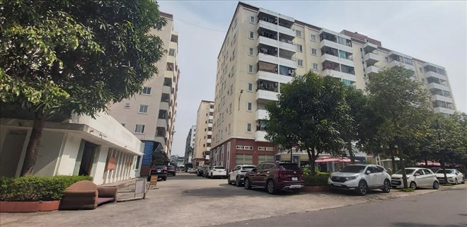 Cụm chung cư NƠXH tổ 6 phường Quang Trung (TP.Thái Bình, tỉnh Thái Bình) gồm 3 tòa nhà 1A, 1B, 1C với 405 căn hộ. Ảnh: Trung Du