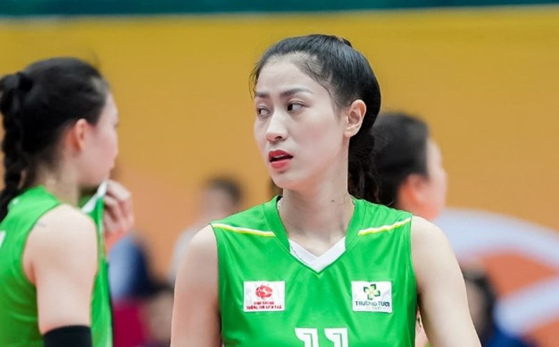 The Information Corps lost its second match in the second phase of the 2024 National Volleyball Championship. Photo: Vietnam Volleyball