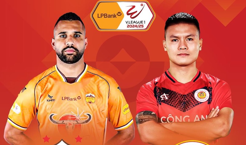 Hoang Anh Gia Lai meets Hanoi Police in round 7 of V.League 2024-2025. Photo: FPT Play