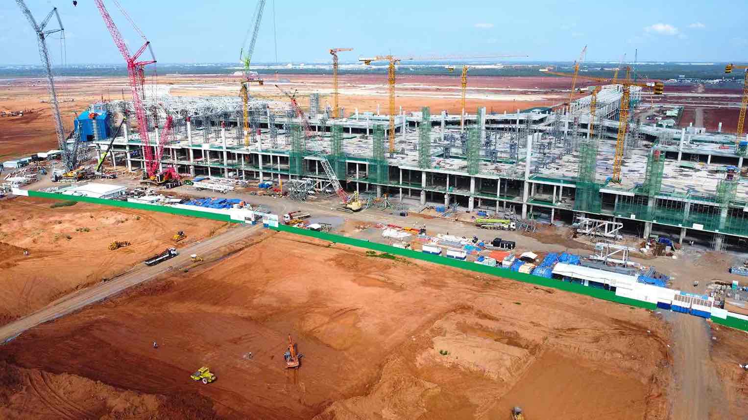 Construction of package 5.10 of Long Thanh airport passenger terminal. Photo: HAC