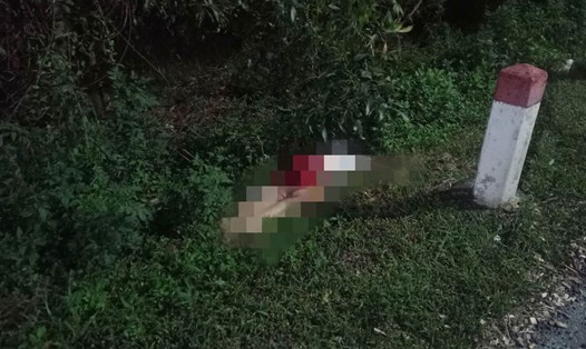 Hiện trường vụ tai nạn. Anh: Hoàng Nhật.