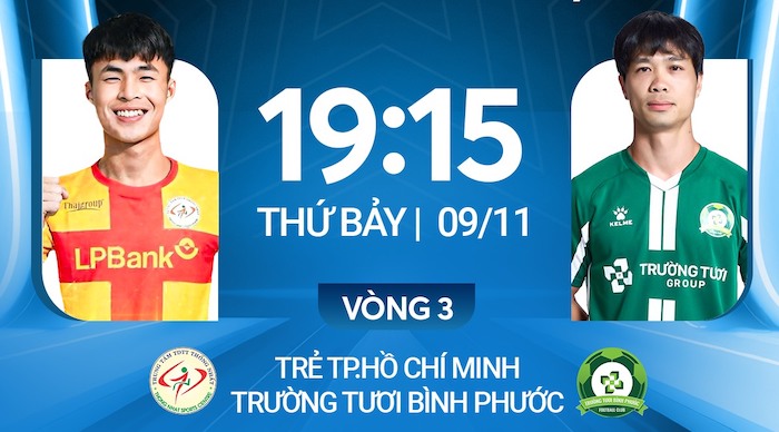 Ho Chi Minh City Youth welcomes Binh Phuoc in round 3 of the 2024-2025 National First Division. Photo: FPT Play