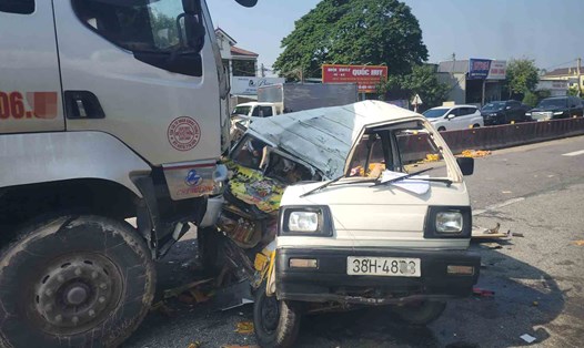 Hiện trường vụ tai nạn. Ảnh: Quang Tuấn