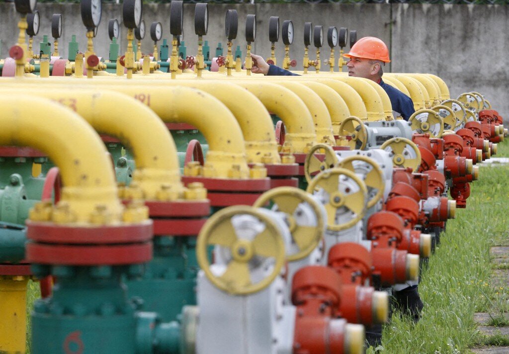 A gas storage facility in Ukraine. Photo: AFP