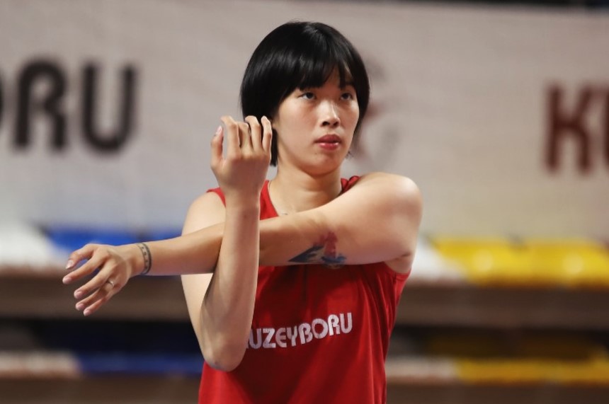 Thanh Thuy is waiting for a chance to play in the Turkish national championship. Photo: Kuzeyboru FC