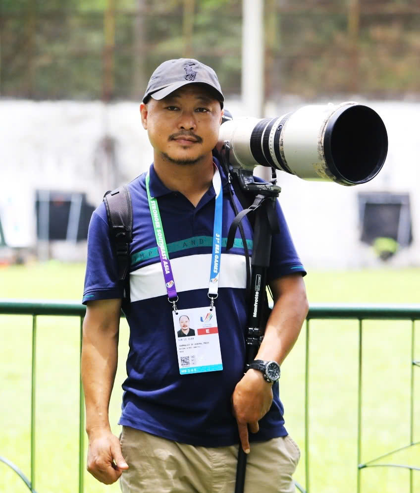 Anh Le Xuan Son khi tac nghiep tai SEA Games. Anh: NVCC.