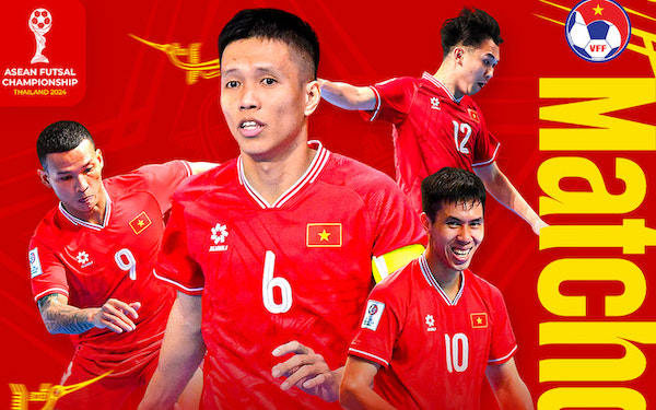 Vietnam futsal team meets Indonesia in Southeast Asia futsal final. Photo: VFF